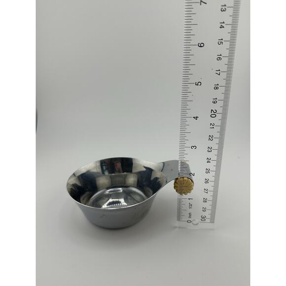 Vintage Chase Brass Art Deco Bakelite Chrome Serving Bow by Von Nessen 4 Inch - Picture 7 of 8